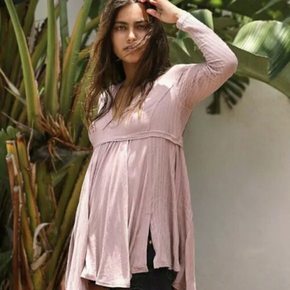 Free People Birdie Henley slit tunic mini dress - Picture 3 of 9